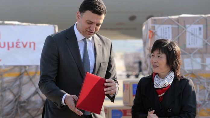 China donates to Greece supplies for Covid-19