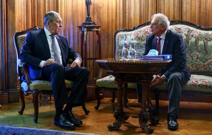 Russia's Foreign Minister Lavrov meets with EU envoy Borrell