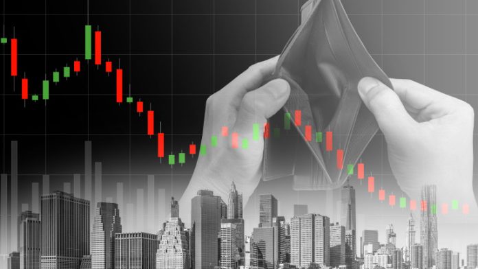 Economic recession crisis and people no money