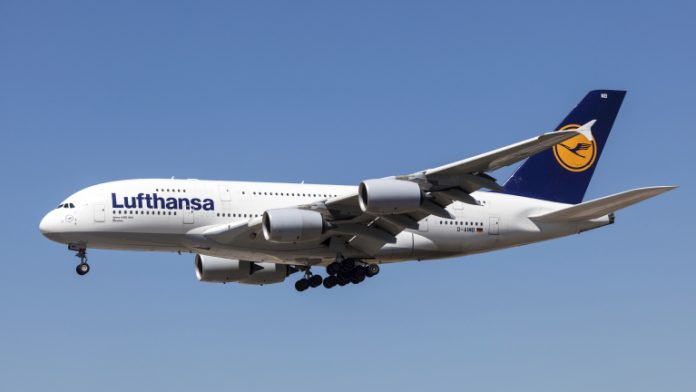 Airbus A380-800 of the Lufthansa airline