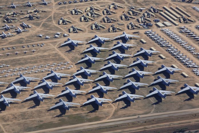 Overlook the aircraft boneyard, Davis-Monthan Air Force Base