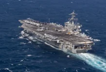 Нов американски самолетоносач пристигна в Близкия изток